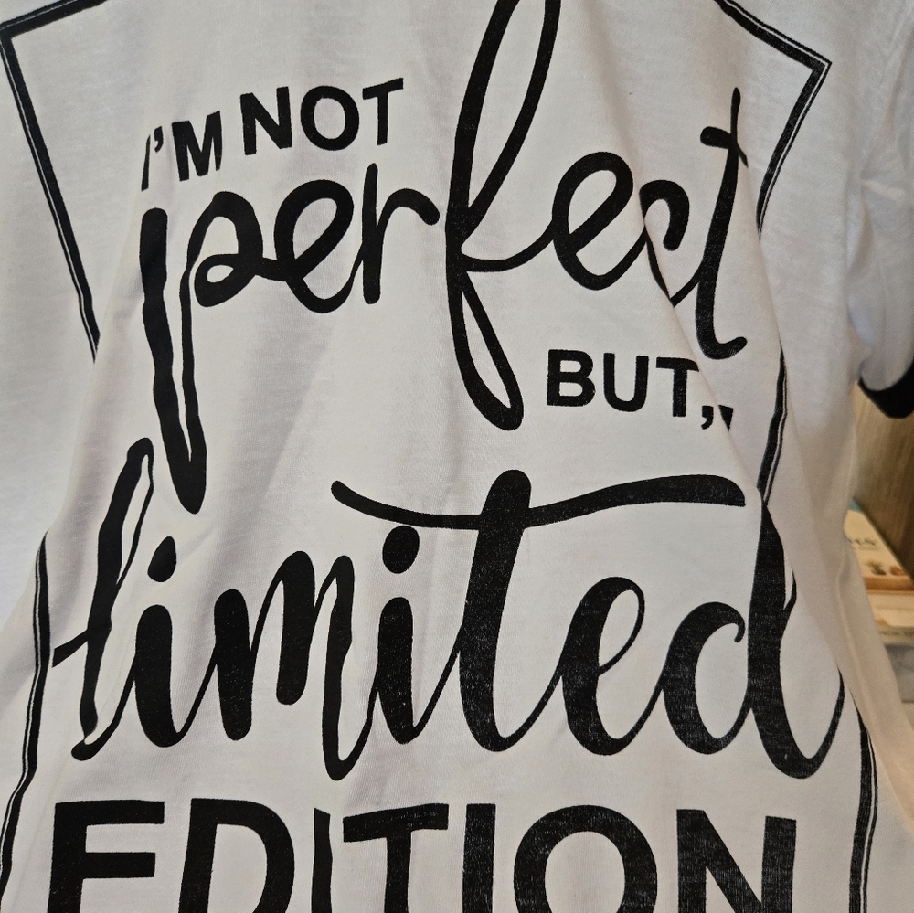 On Fire White Tee with Black Graphic